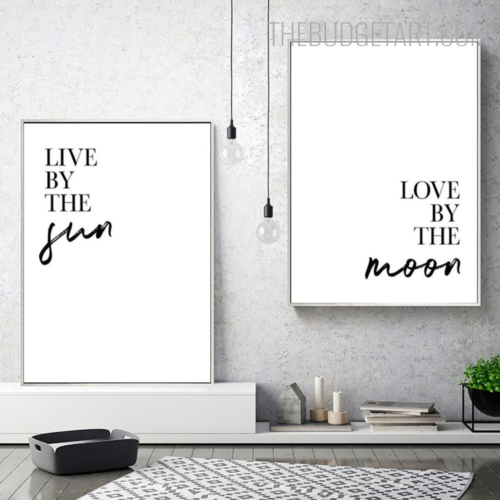 Live Typography Quotes Modern Painting Picture Canvas Print for Room Wall Arrangement