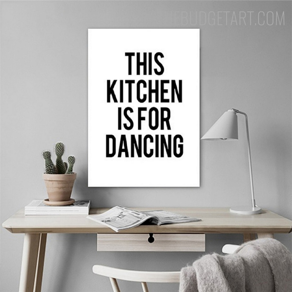 Dancing Typography Quotes Contemporary Painting Image Canvas Print for Room Wall Equipment
