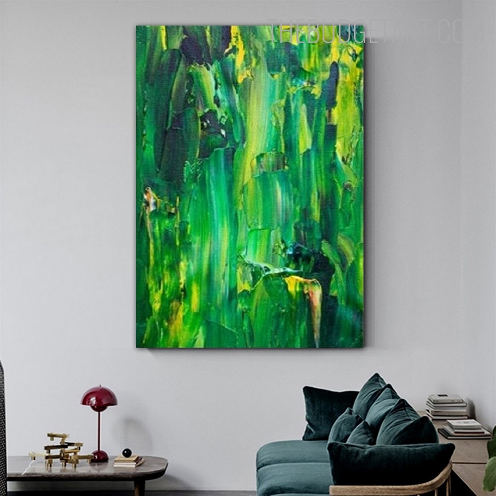 Yellowness Splotch Abstract Modern Painting Picture Canvas Print for Room Wall Equipment