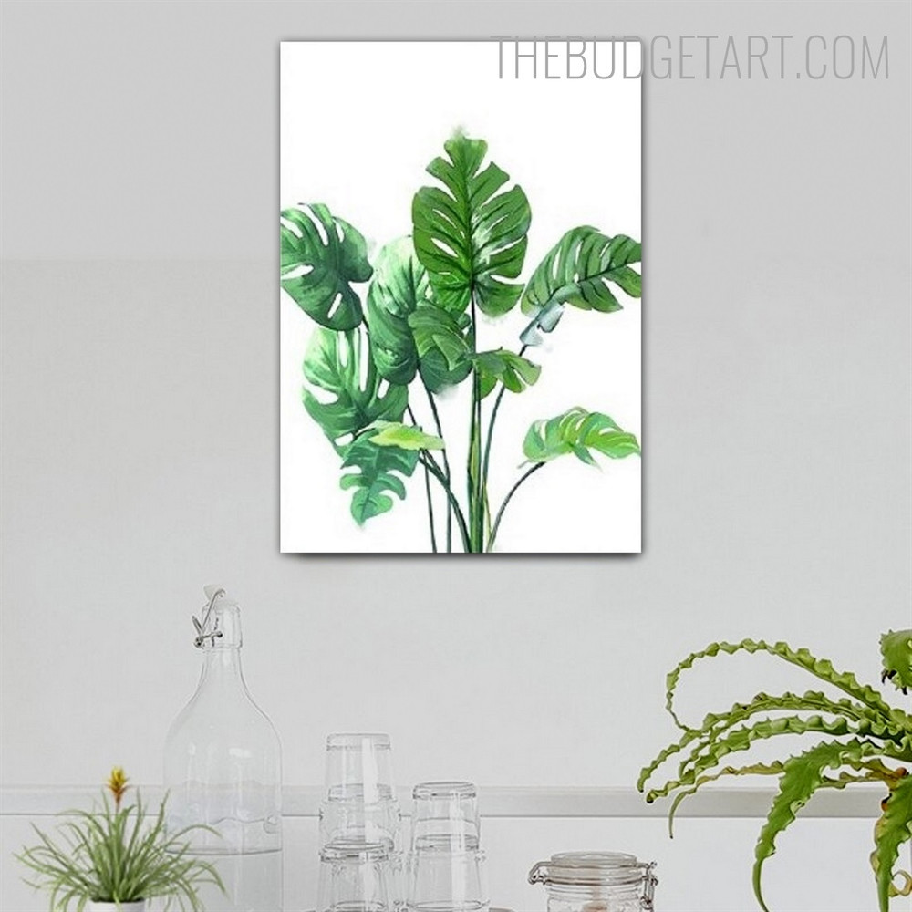 Olive Leaves Nordic Floral Contemporary Painting Picture Canvas Print for Room Wall Getup
