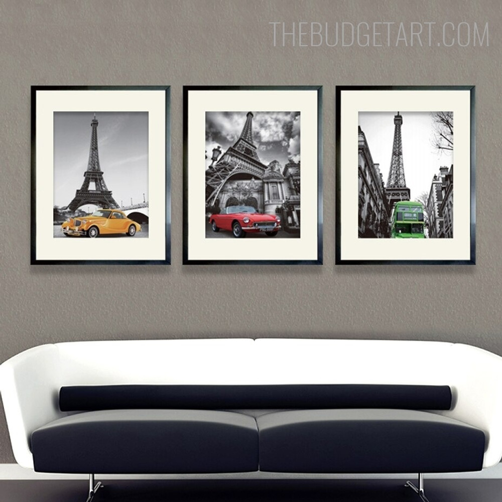 Eiffel Tower X Landscape Vintage Painting Picture Canvas Print for Room Wall Garnish