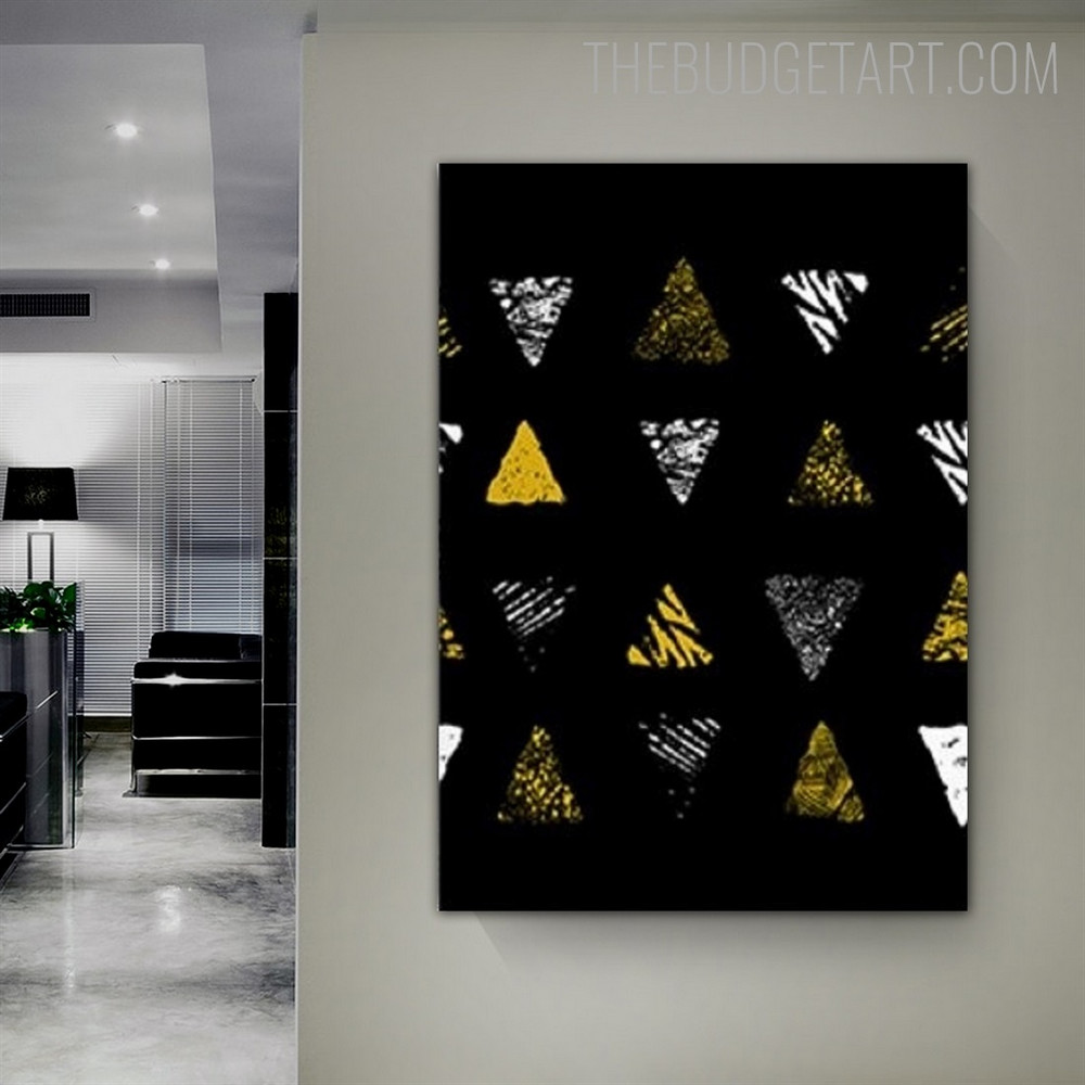 Lines Triangular Abstract Geometric Modern Painting Picture Canvas Print for Room Wall Onlay