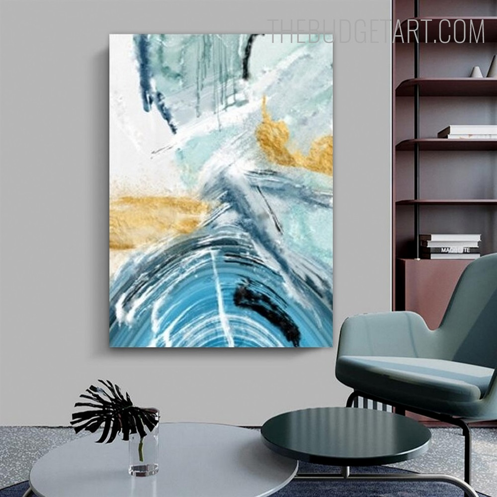 Glazy Tarnish Abstract Watercolor Contemporary Painting Picture Canvas Print for Room Wall Outfit