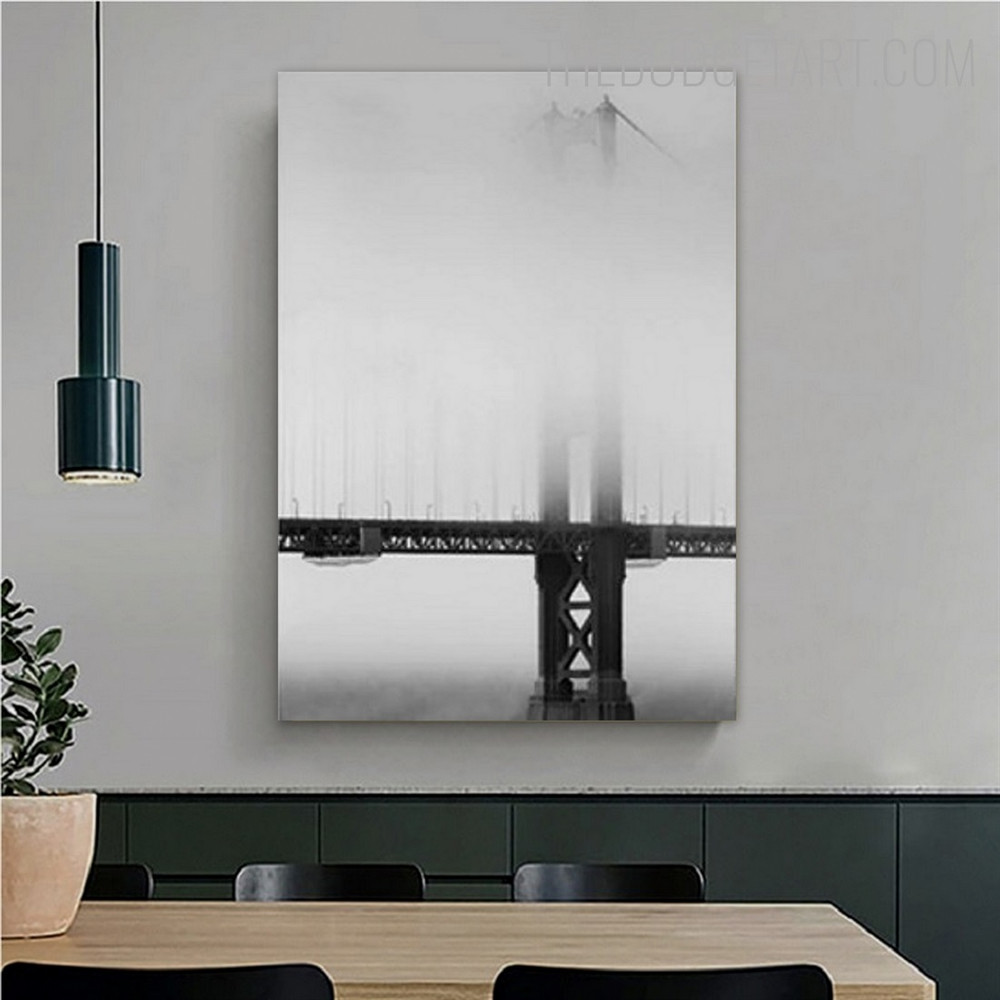 Golden Gate Bridge Vintage Painting Picture Canvas Print for Room Wall Outfit