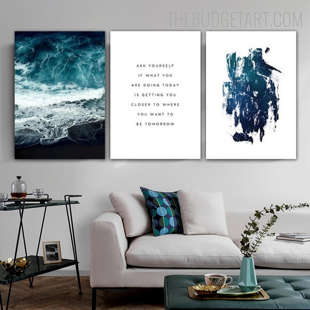 Closer Typography Quotes Contemporary Painting Picture Canvas Print for Room Wall Trimming