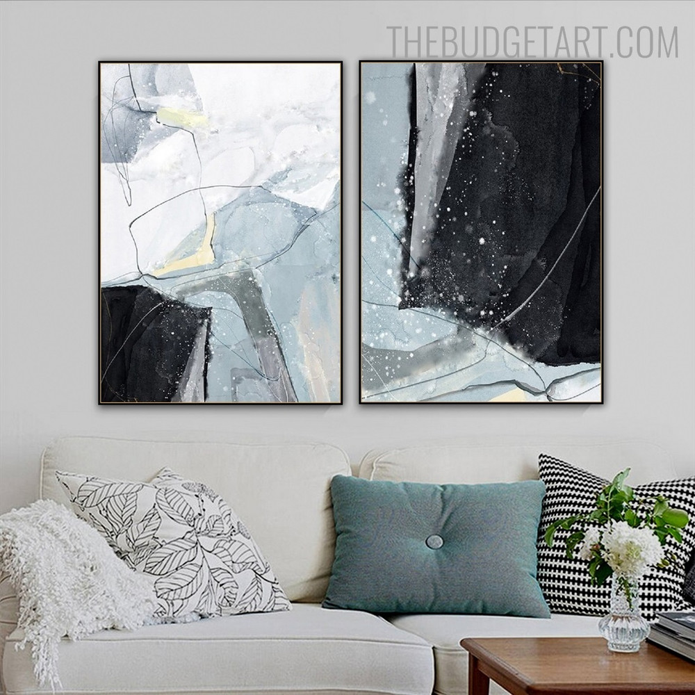 Hails Abstract Modern Nordic Portraiture Image Canvas Print for Room Wall Decor