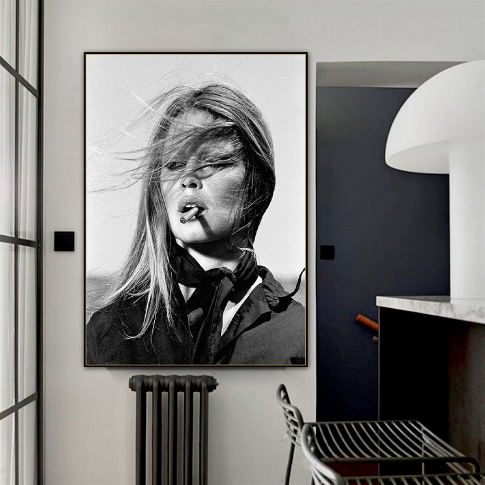 Brigitte Bardot Figure Scandinavian Painting Pic Canvas Print for Room Wall Garniture
