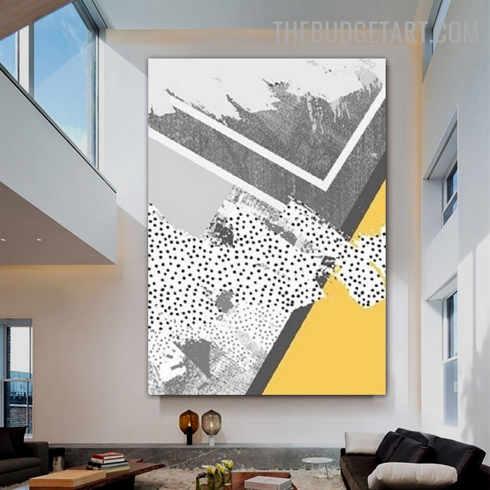 Dots Lineament Nordic Abstract Geometric Modern Painting Picture Canvas Print for Room Wall Disposition