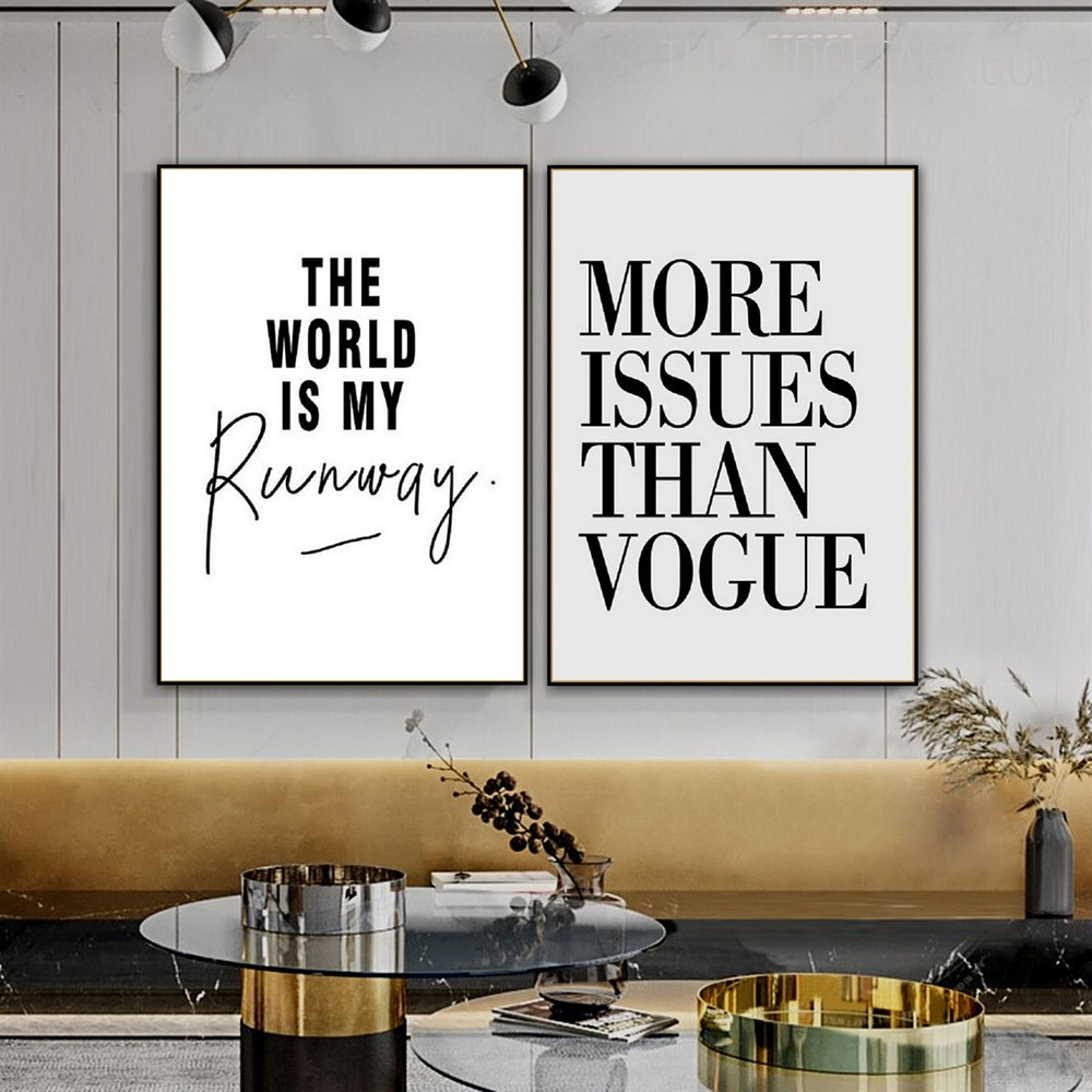 My Runway Quote Scandinavian Portrayal Photo Canvas Print for Room Wall Decoration