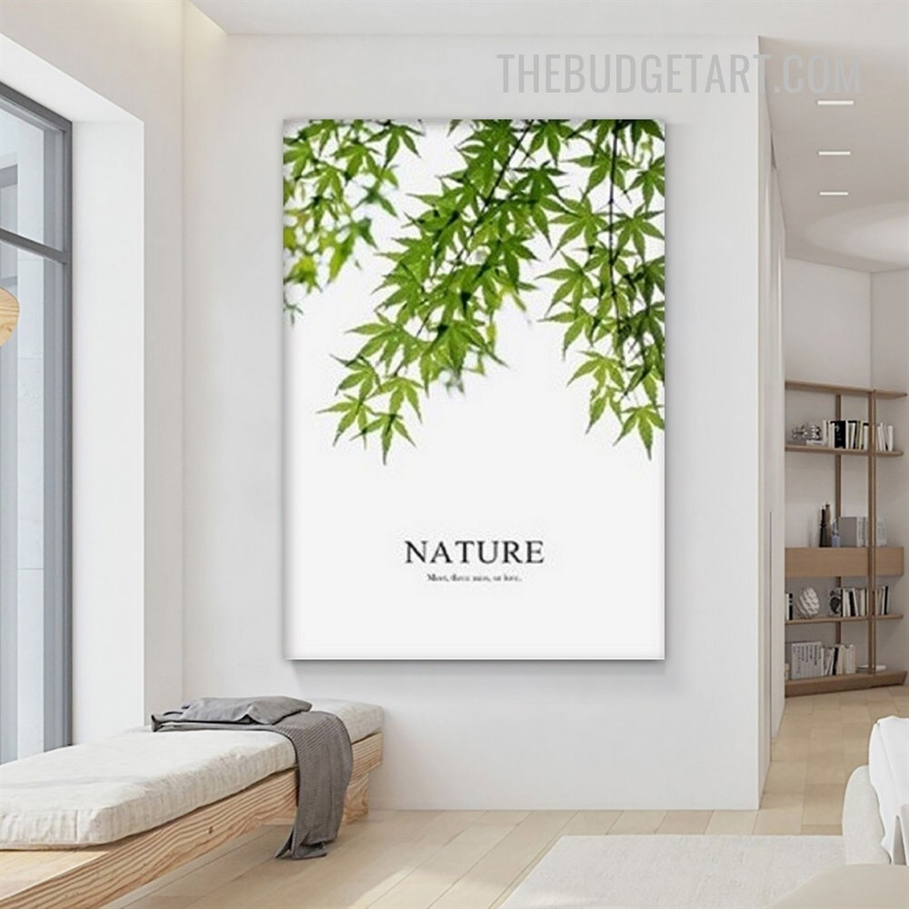 Maple Leaves Modern Painting Picture Botanical Print Wall Art Canvas for Room Wall Drape