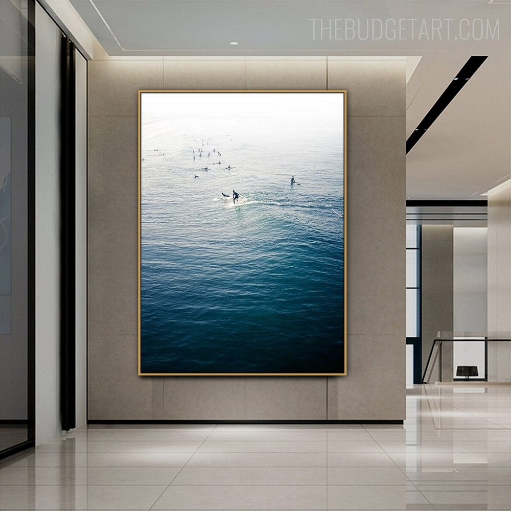 Sea Landscape Nature Nordic Painting Picture Canvas Print for Room Wall Decor
