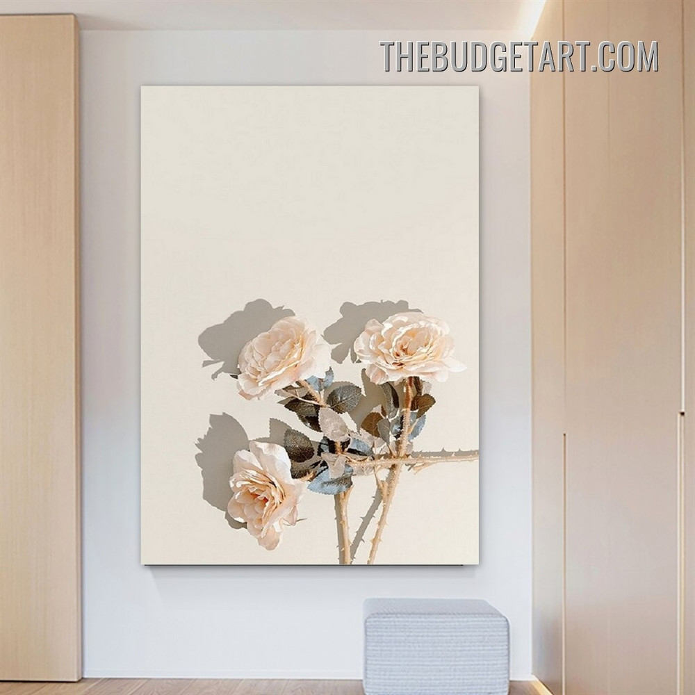Peony Flowers Abstract Floral Scandinavian Modern Painting Picture Canvas Print for Room Wall Getup