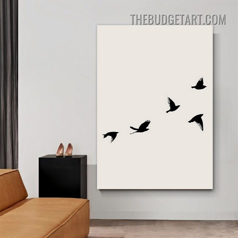 Flying Birds Modern Painting Picture Canvas Print for Room Wall Trimming