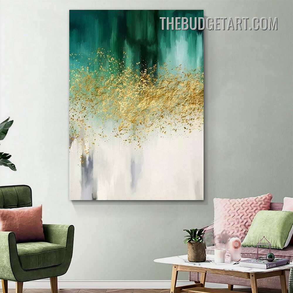 Blur Smears Abstract Modern Painting Picture Canvas Wall Art Print for Room Getup