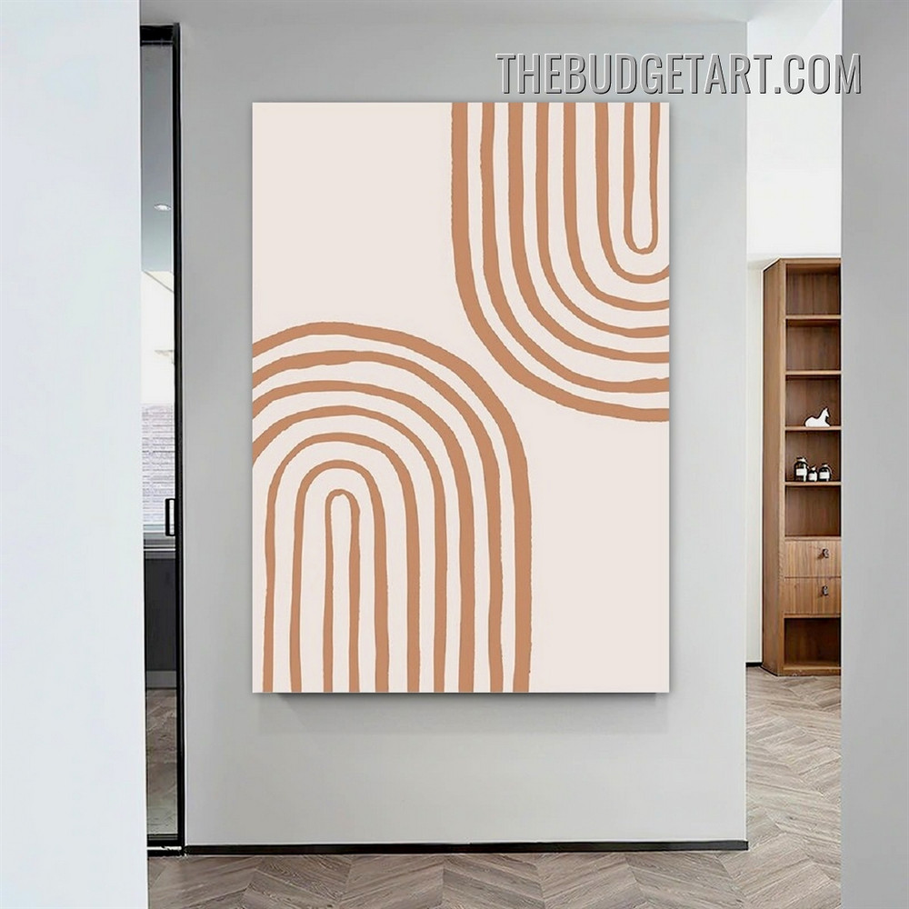 Roundabout Lineaments Abstract Modern Painting Picture Scandinavian Canvas Art Print for Room Wall Décor