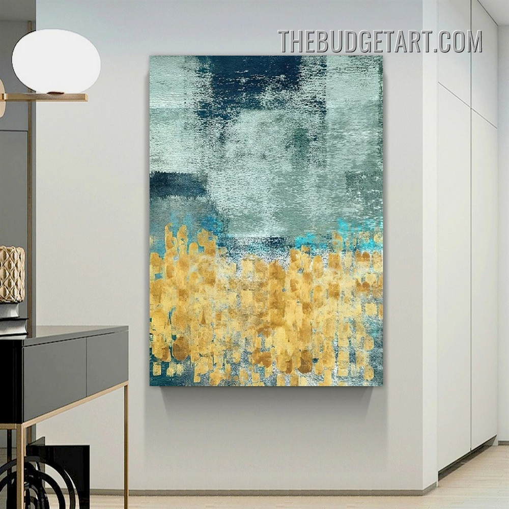 Colorful Splash Abstract Vintage Painting Picture Canvas Wall Art Print for Room Molding