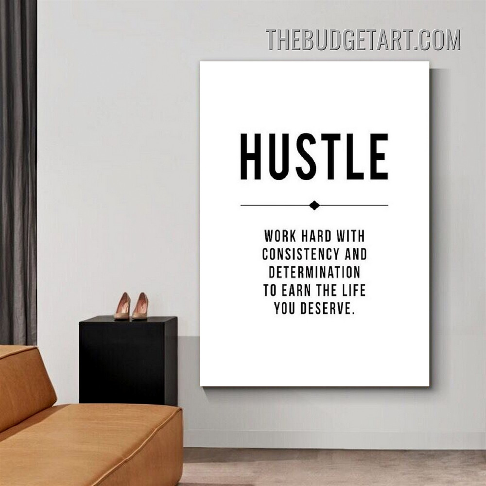 Hustle Typography Modern Painting Picture Canvas Art Print for Room Wall Garniture