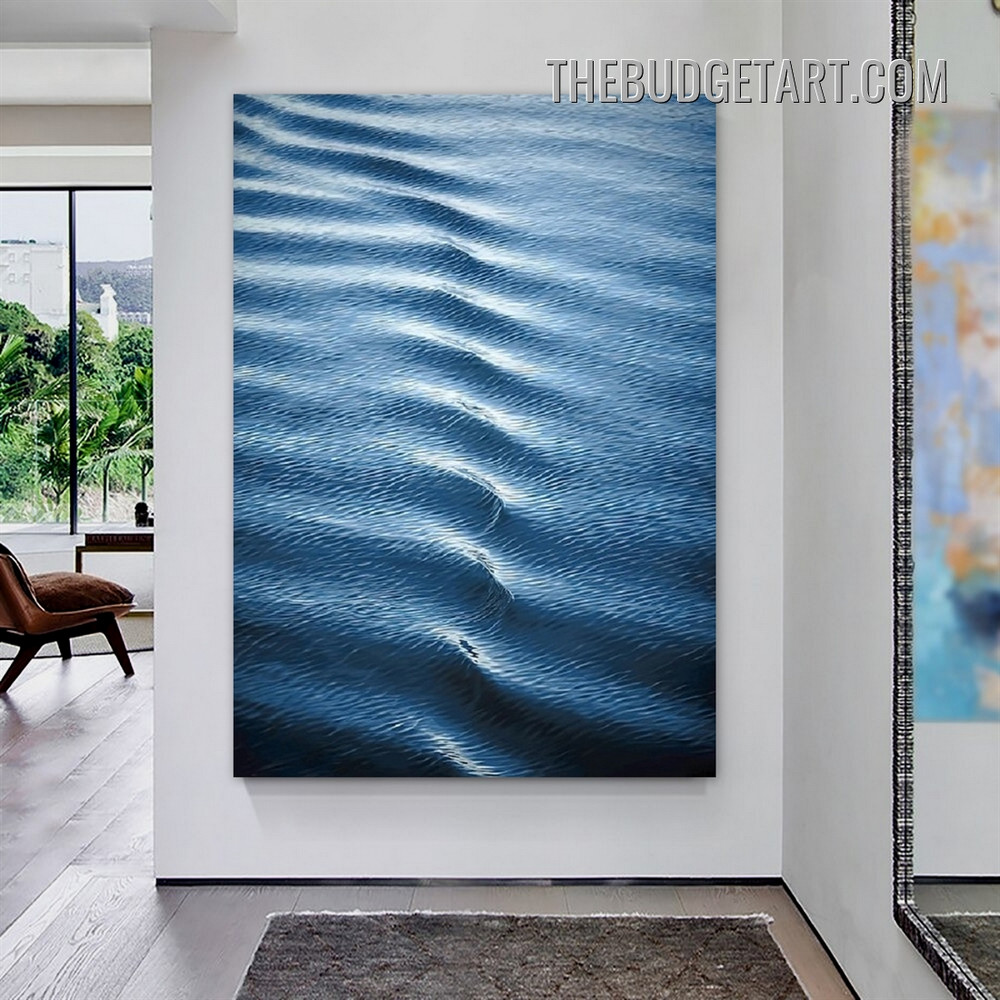 Sea Wave Nordic Landscape Modern Painting Picture Canvas Wall Art Print for Room Flourish