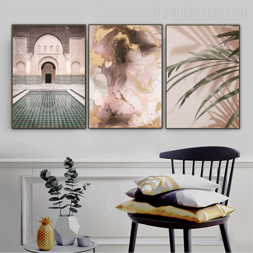 Garth Architecture Modern Painting Image Canvas Print for Room Wall Embellishment