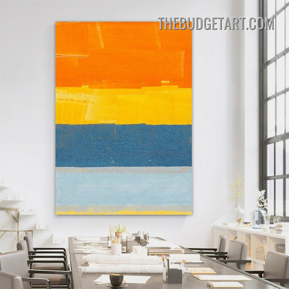 Multicolor Bold Spot Abstract Modern Painting Picture Canvas Wall Art Print for Room Illumination