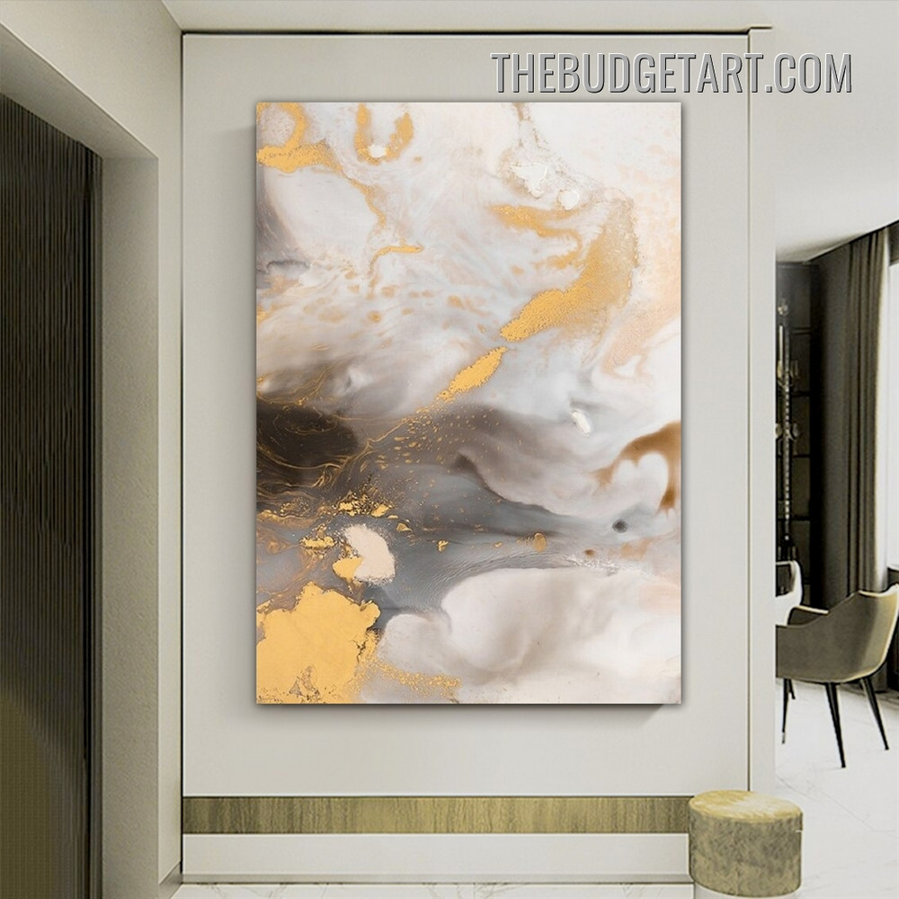Colorific Marble Design Abstract Modern Painting Picture Canvas Art Print for Room Wall Finery