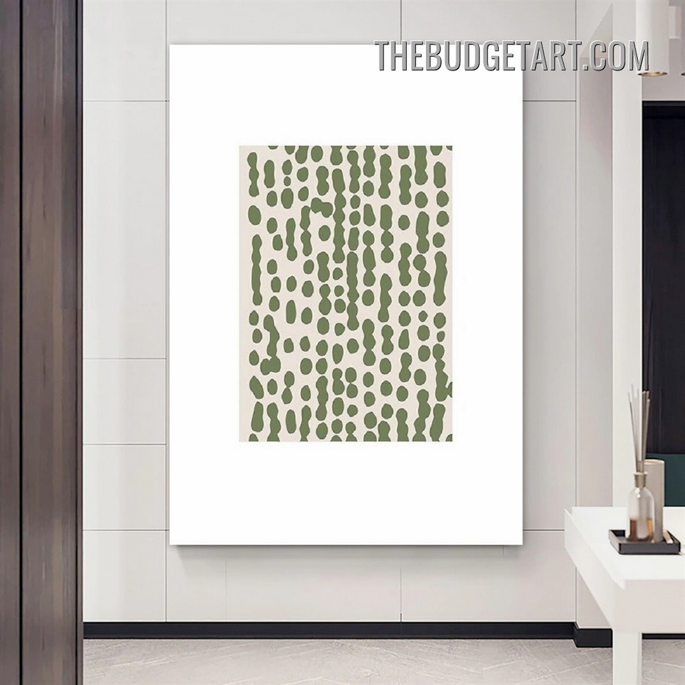 Green Tarnishes Abstract Scandinavian Painting Picture Canvas Wall Art Print for Room Décor