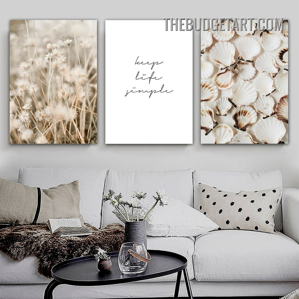 Simple Typography Modern Painting Picture 3 Panel Canvas Wall Art Prints for Room Outfit