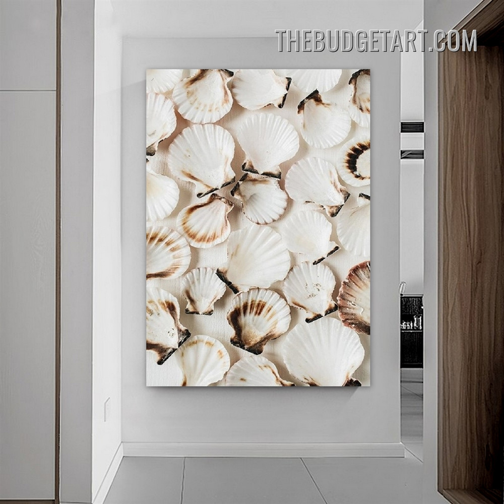 Patinopecten Caurinus Scandinavian Vintage Painting Picture Canvas Wall Art Print for Room Arrangement