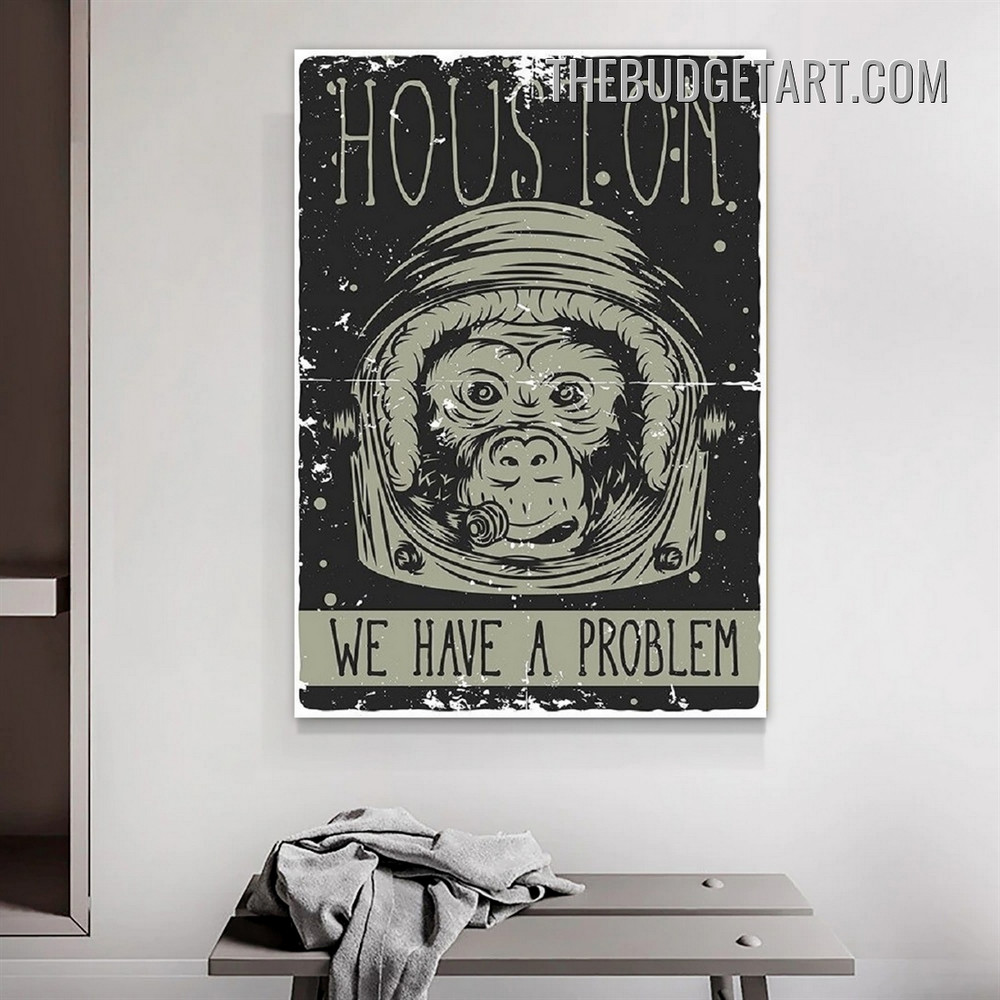 Monkey Face Animal Vintage Poster Painting Picture Canvas Wall Art Print for Room Illumination