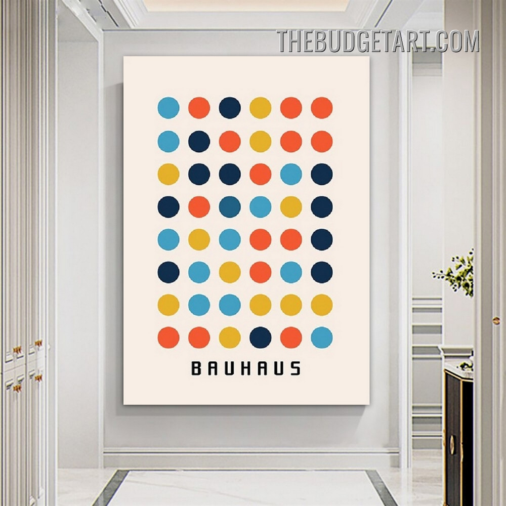 Colorful Circles Abstract Geometric Modern Painting Picture Canvas Wall Art Print for Room Décor