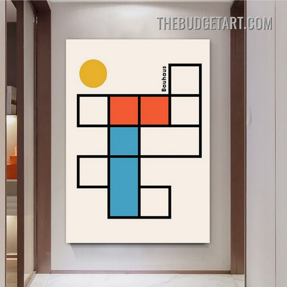 Boxes Design Geometric Modern Painting Picture Abstract Canvas Wall Art Print for Room Adornment