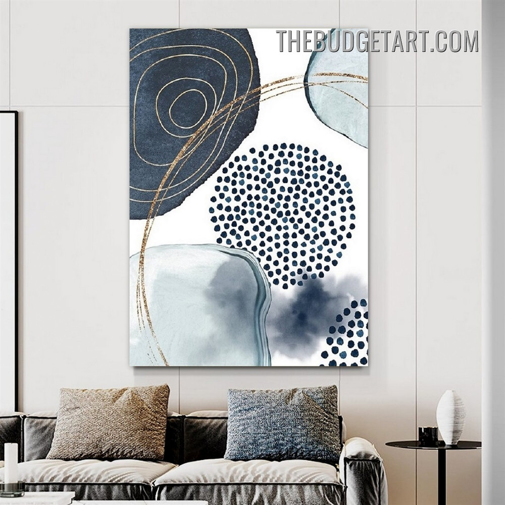 Rambling Lineaments Abstract Watercolor Modern Painting Picture Canvas Wall Art Print for Room Illumination
