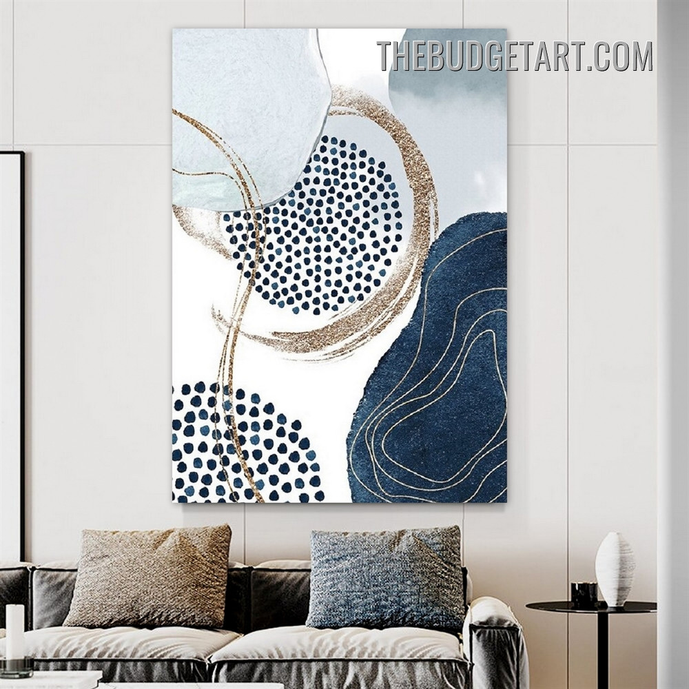 Discoloration Smudge Watercolor Modern Painting Picture Abstract Canvas Art Print for Room Wall Adornment
