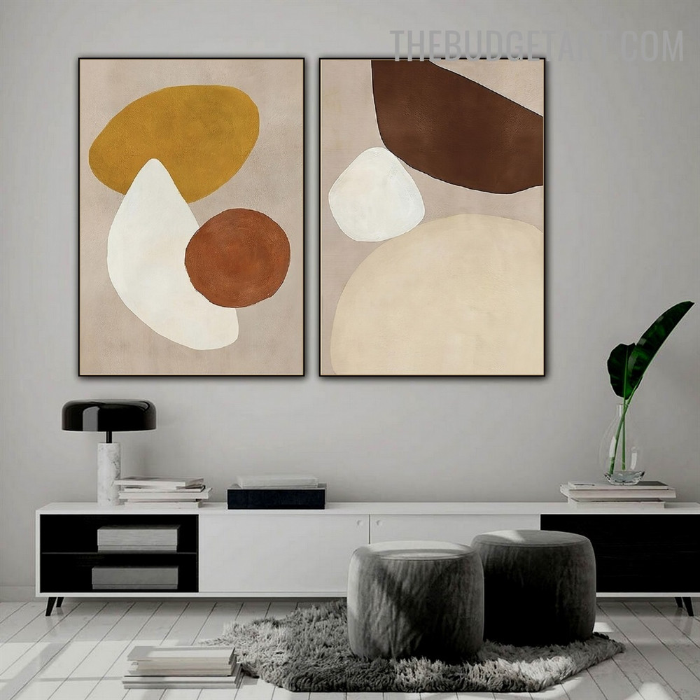 Orb Abstract Minimalist Contemporary Painting Image Canvas Print for Room Wall Assortment