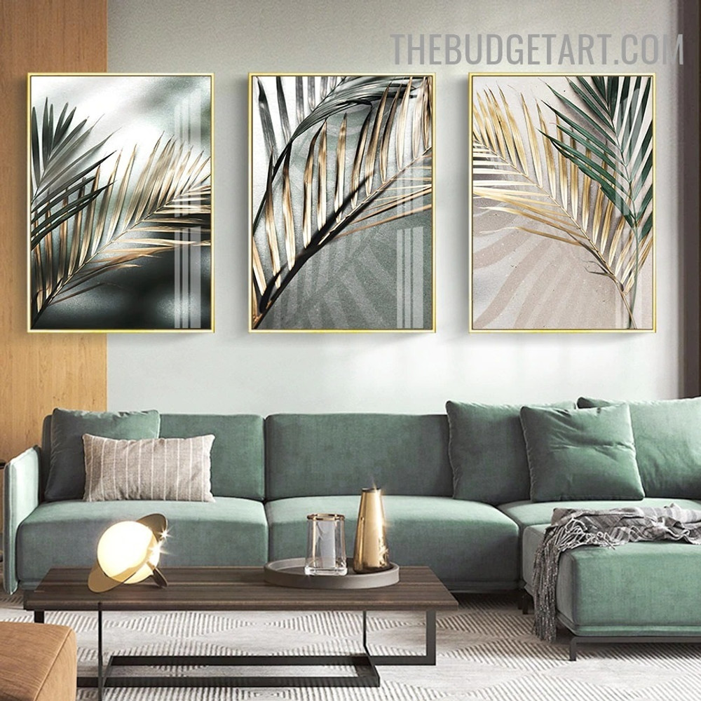 Palm Green Leaves Botanical Modern Painting Pic Canvas Print for Room Wall Ornamentation