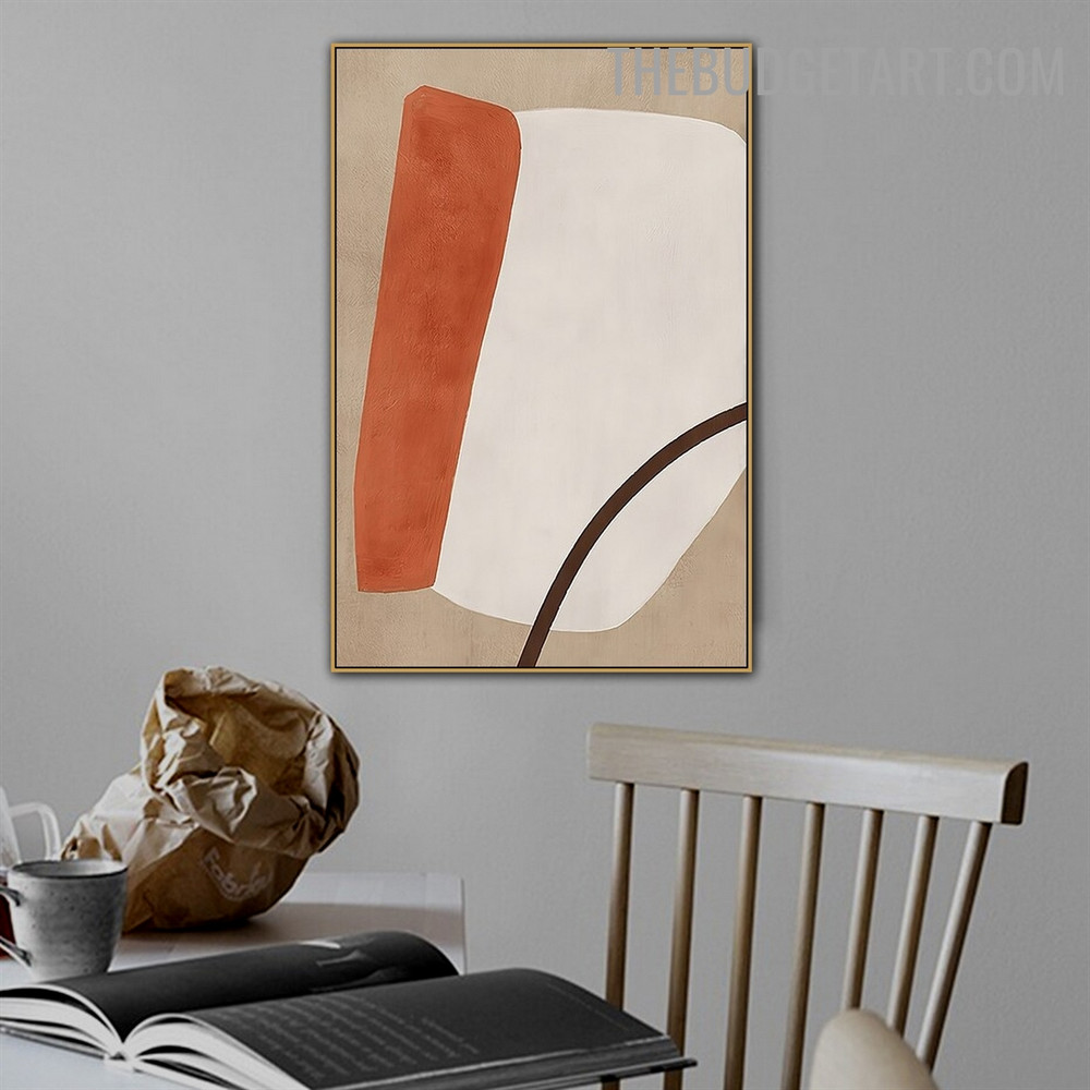 Curve Line Abstract Minimalist Modern Painting Pic Canvas Print For Room Wall Ornamentation