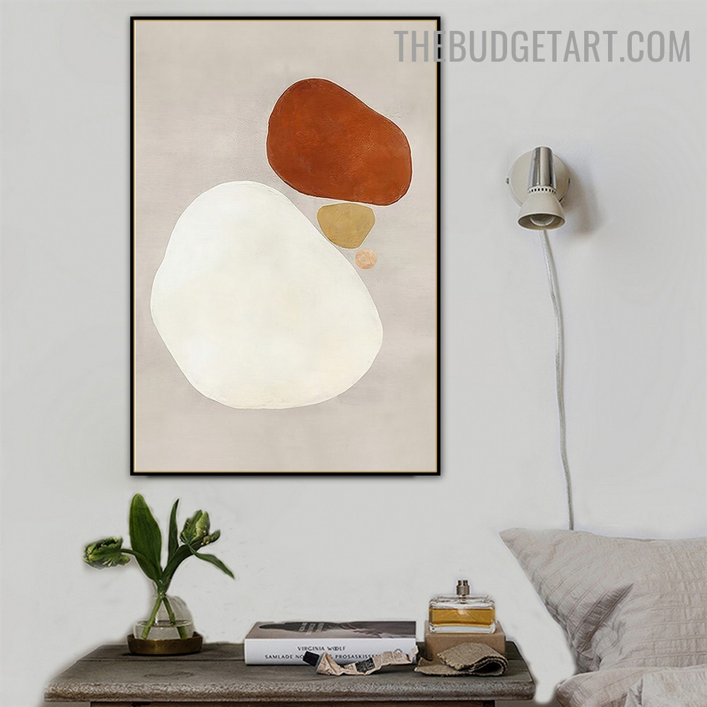 Stain Abstract Minimalist Contemporary Painting Image Canvas Print for Room Wall Decor