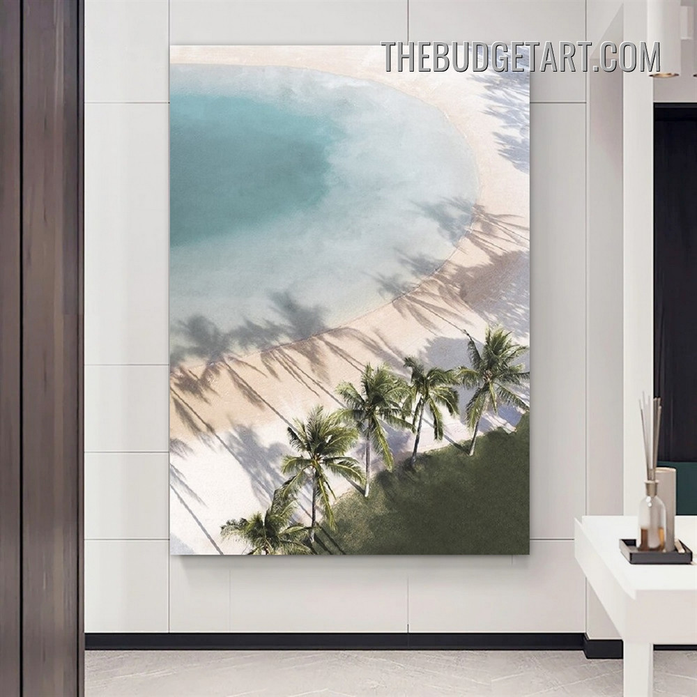 Sea Trees Botanical Modern Painting Picture Canvas Art Print for Room Wall Finery