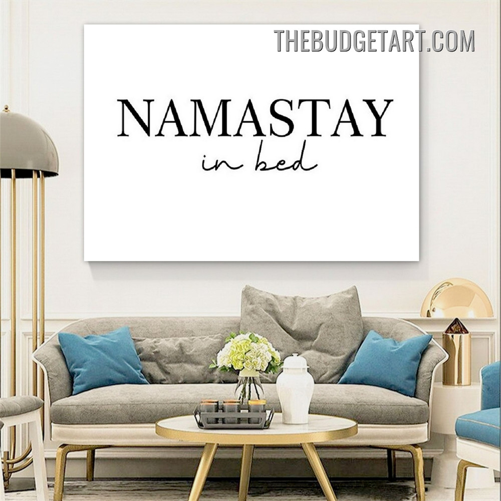 Namastay Typography Modern Painting Picture Canvas Art Print for Room Wall Tracery