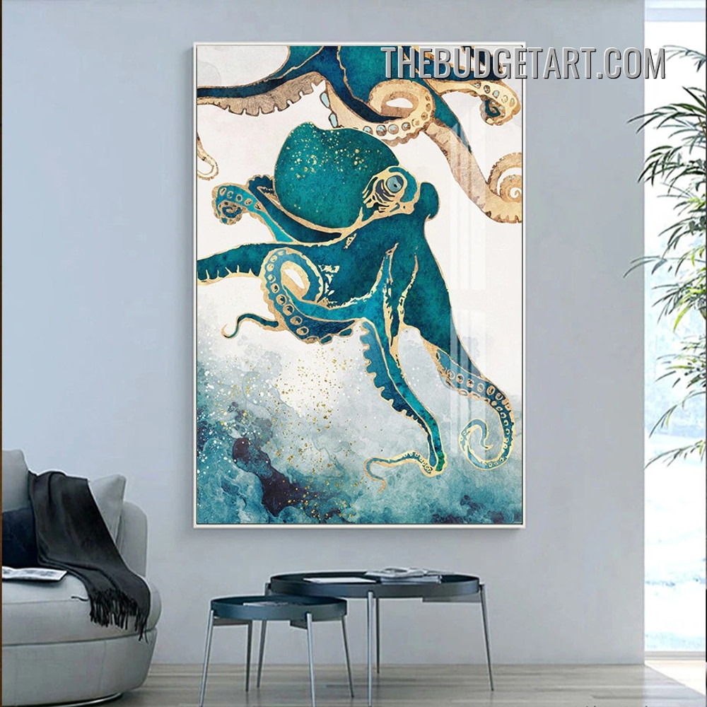Octopus Abstract Sea Animal Modern Painting Picture Canvas Art Print for Room Wall Decoration