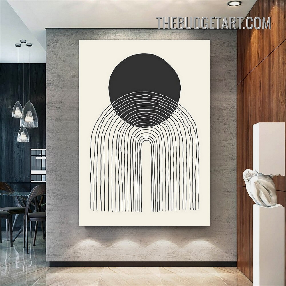 Orb Abstract Geometric Scandinavian Painting Picture Canvas Wall Art Print for Room Ornament