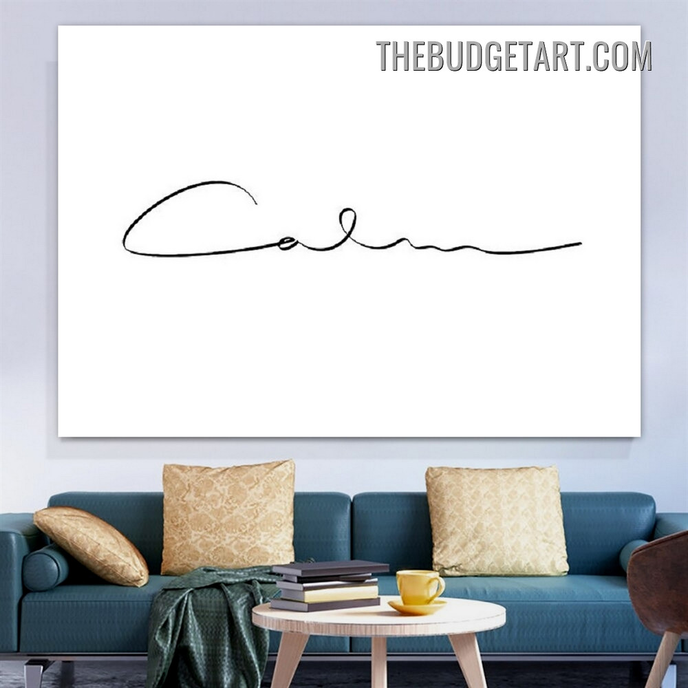 Calm Typography Modern Painting Picture Canvas Art Print for Room Wall Garniture