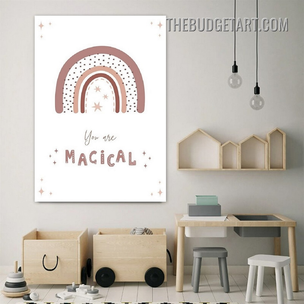 You Are Magical Stars Modern Typography Abstract Painting Picture Canvas Art Print for Room Wall Getup