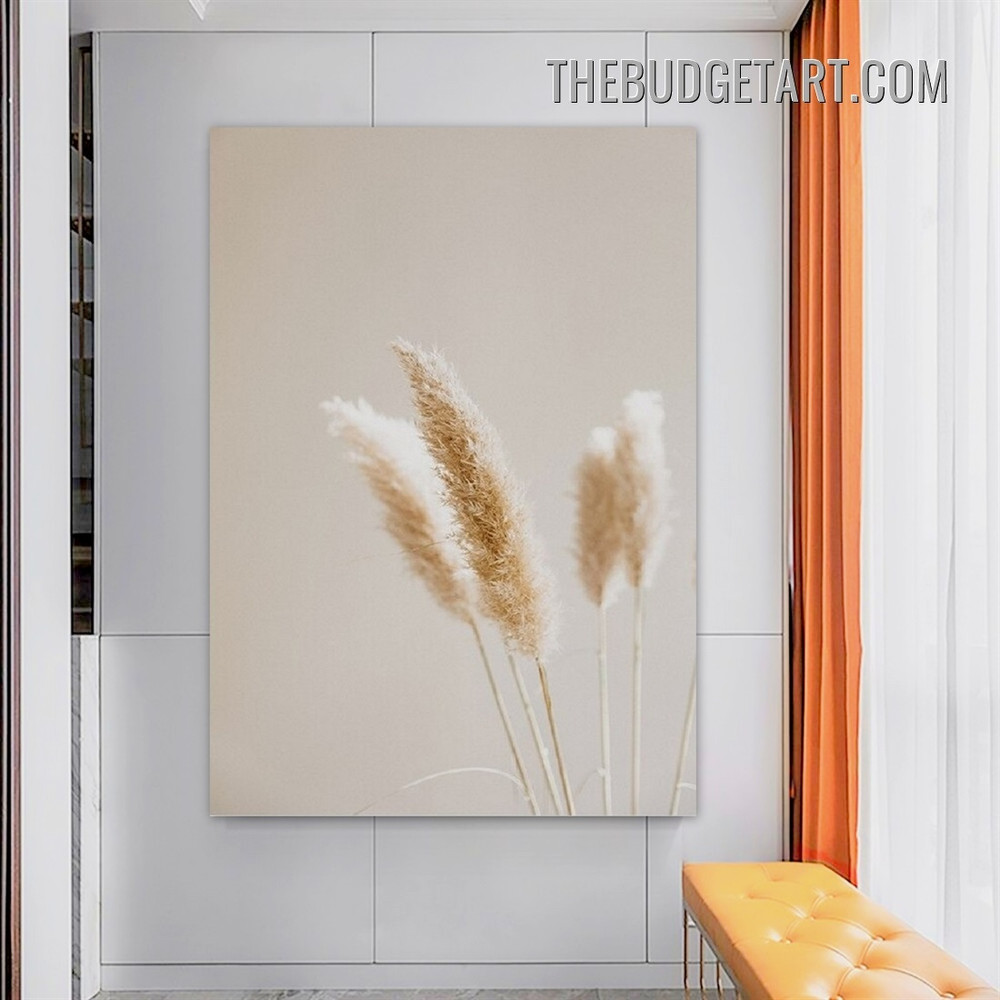 Wheat Botanical Scandinavian Painting Picture Canvas Art Print for Room Wall Trimming