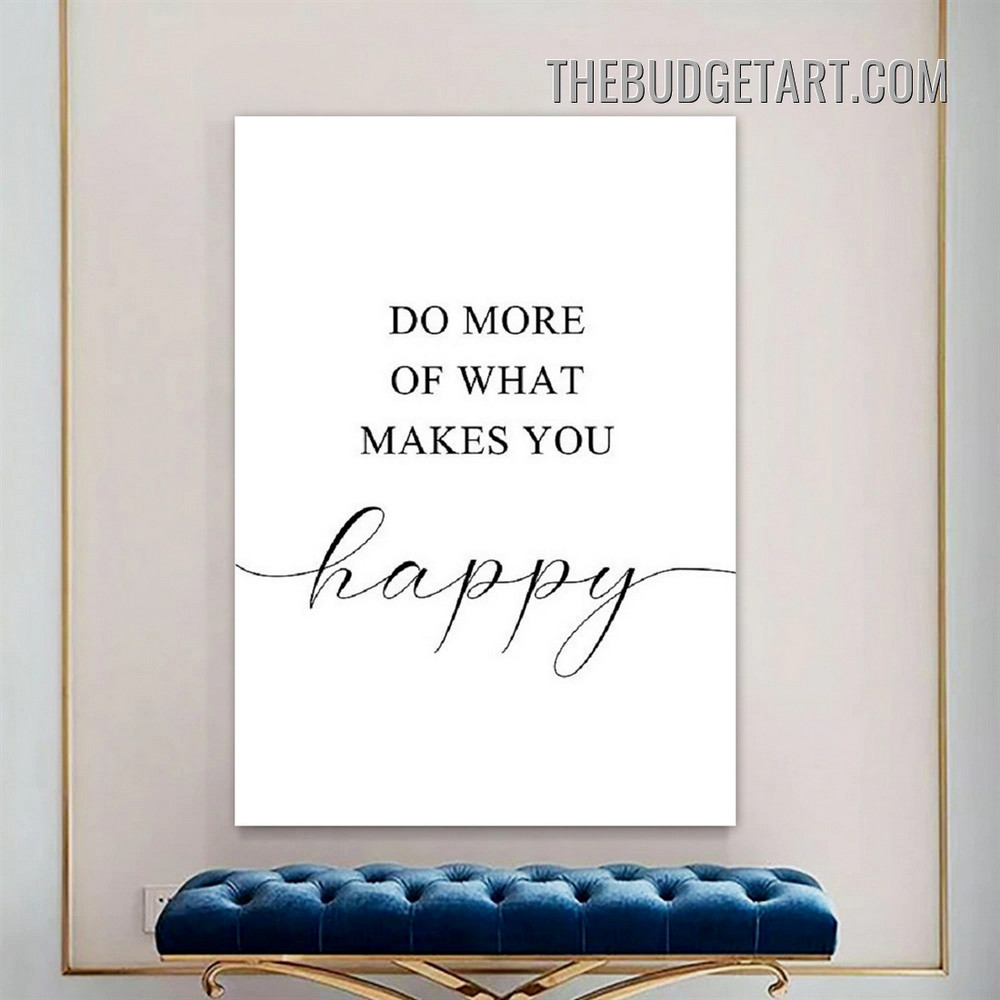 You Happy Typography Modern Painting Picture Canvas Wall Art Print for Room Décor