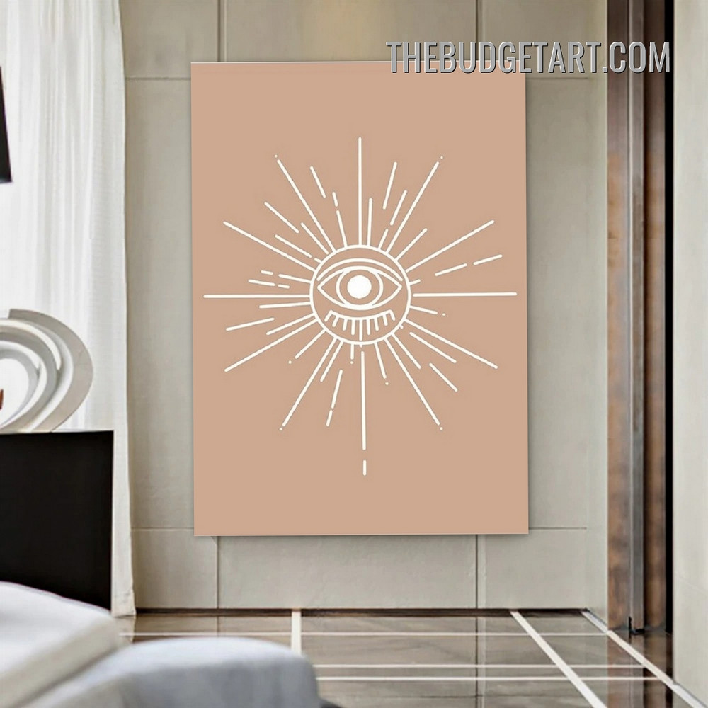 Eye Sun Nordic Abstract Scandinavian Painting Picture Canvas Art Print for Room Wall Getup