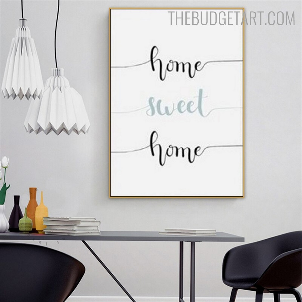 Home Sweet Home Abstract Nordic Portmanteau Pic Canvas Print for Room Wall Decoration