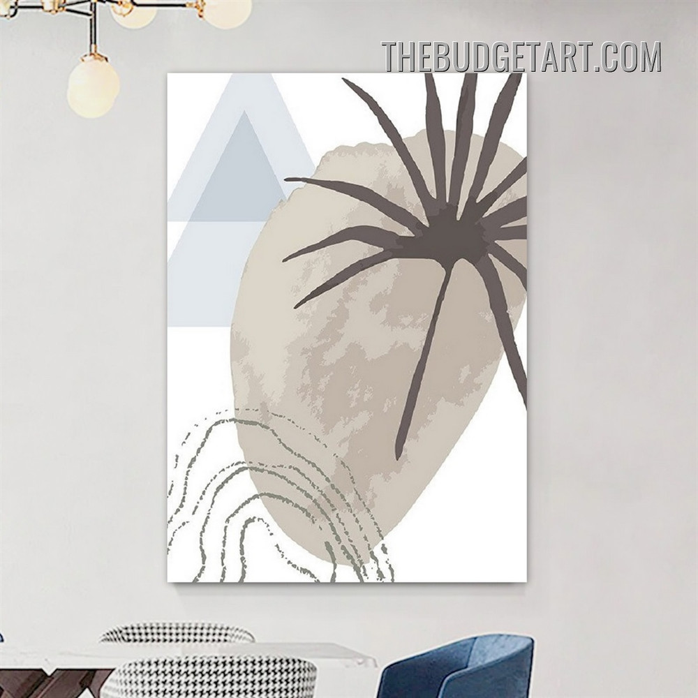 Smudge Triangles Nordic Abstract Scandinavian Vintage Painting Picture Canvas Art Print for Room Wall Disposition