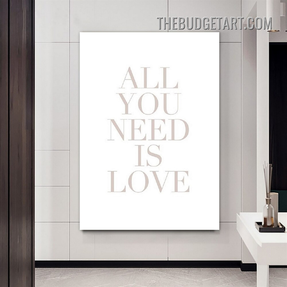 Need Is Love Typography Modern Painting Picture Canvas Wall Art Print for Room Ornamentation