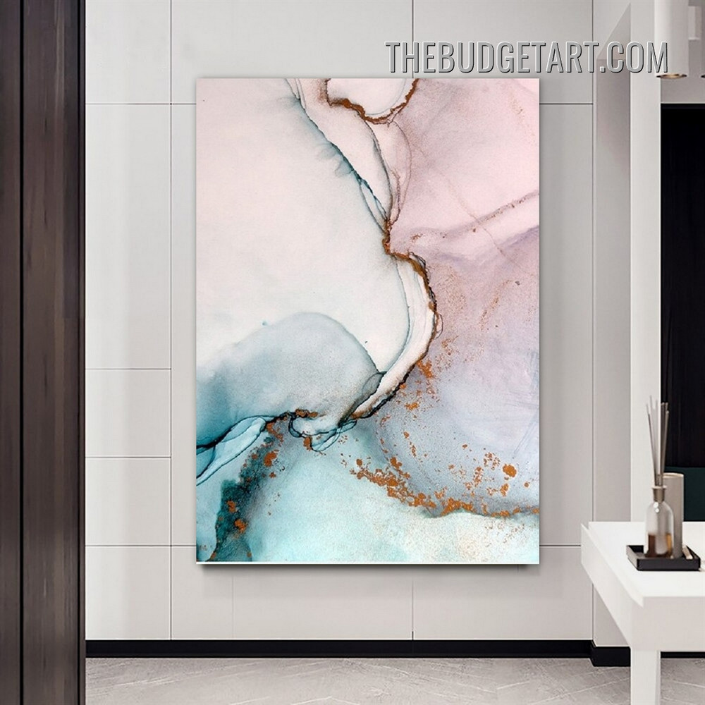 Colorific Marble Design Abstract Modern Painting Picture Canvas Wall Art Print for Room Arrangement